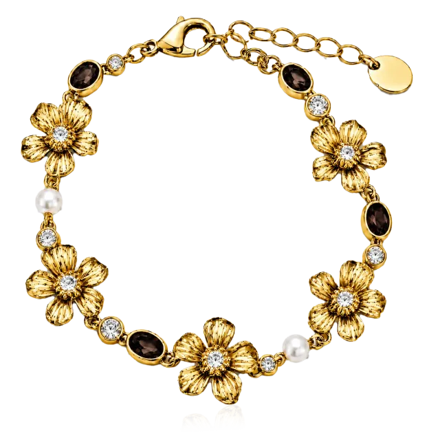 IOAKU La Fleur Garden armbånd espresso brun