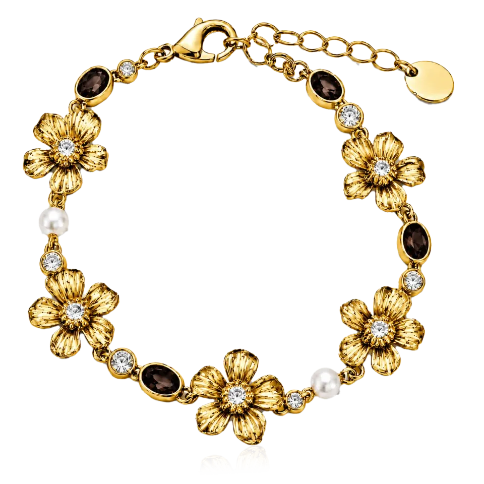 IOAKU La Fleur Garden armbånd espresso brun