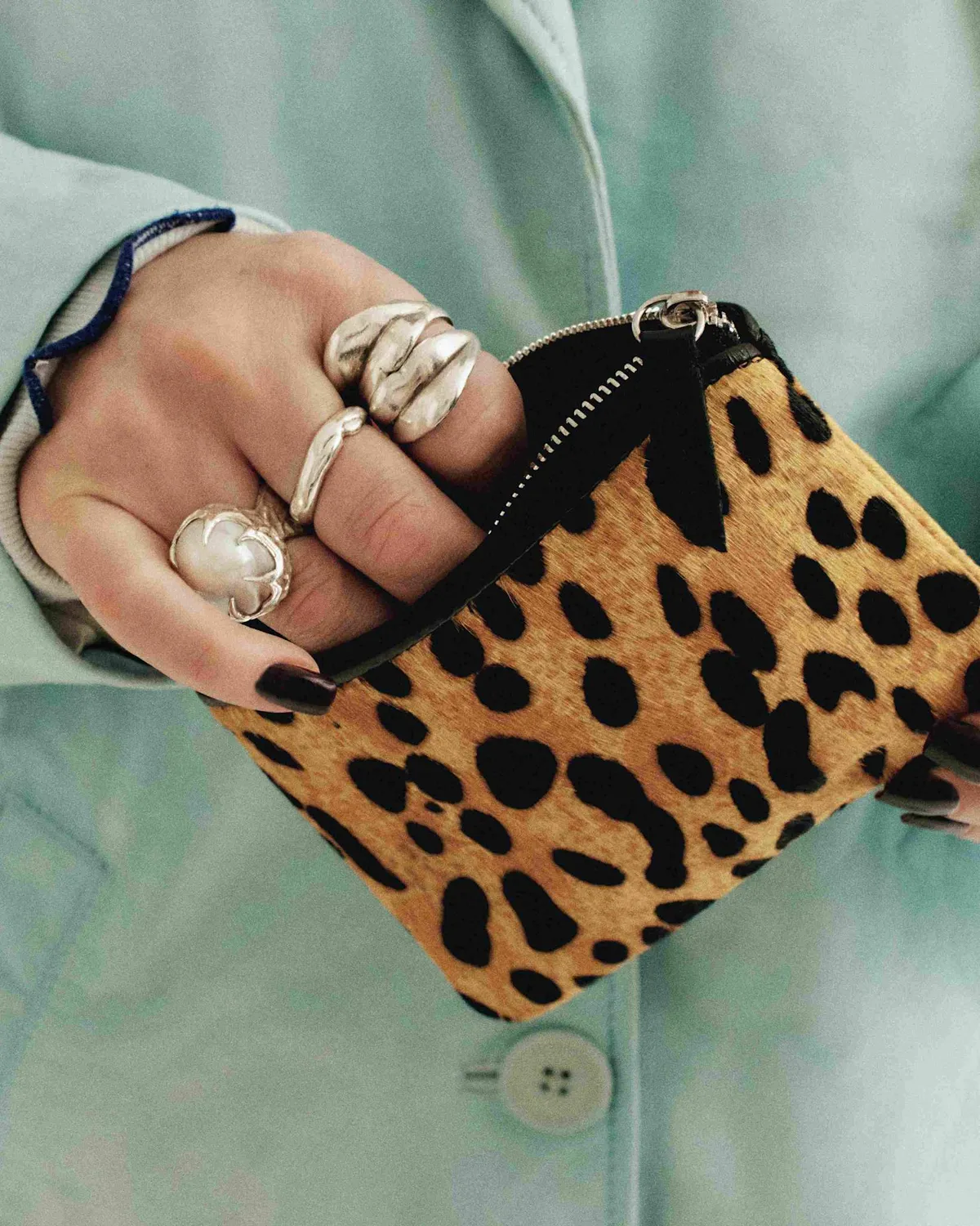 Wos WOS UP Keeper lommebok leopard skinn