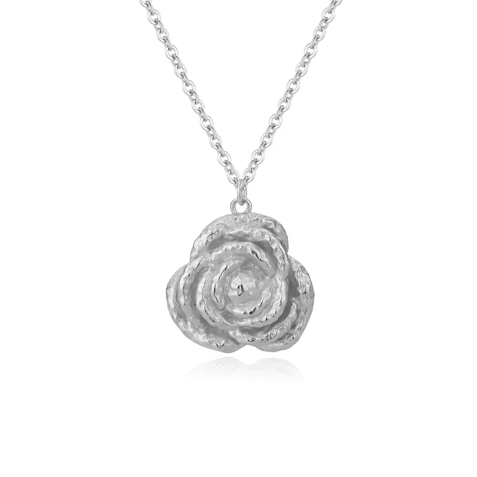 Wioga Anna-Auguste halskjede forgylt 40+6 cm med rose