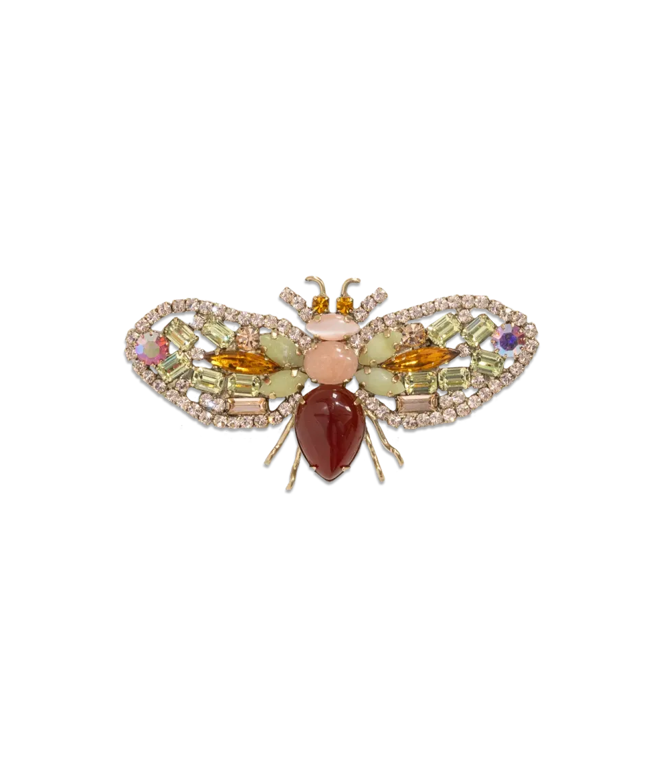 Loren Hope Poppy the Bee brosje multi 6,9 cm