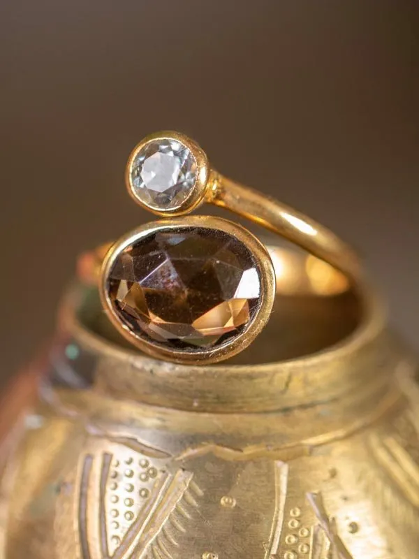 pfg Stockholm Pure Arna ring gull røykkvarts