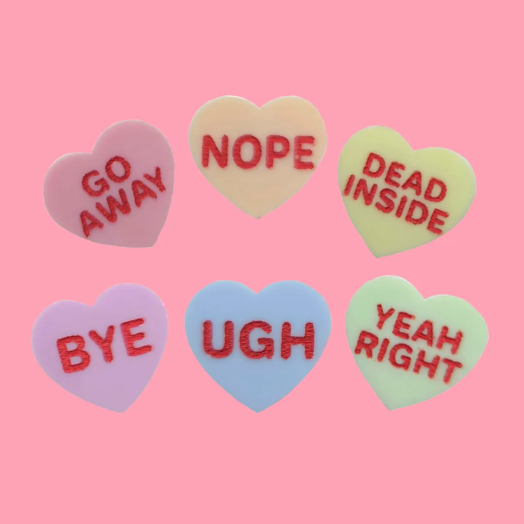 MiniKitty Conversation Heart Stud salty øredobber sett