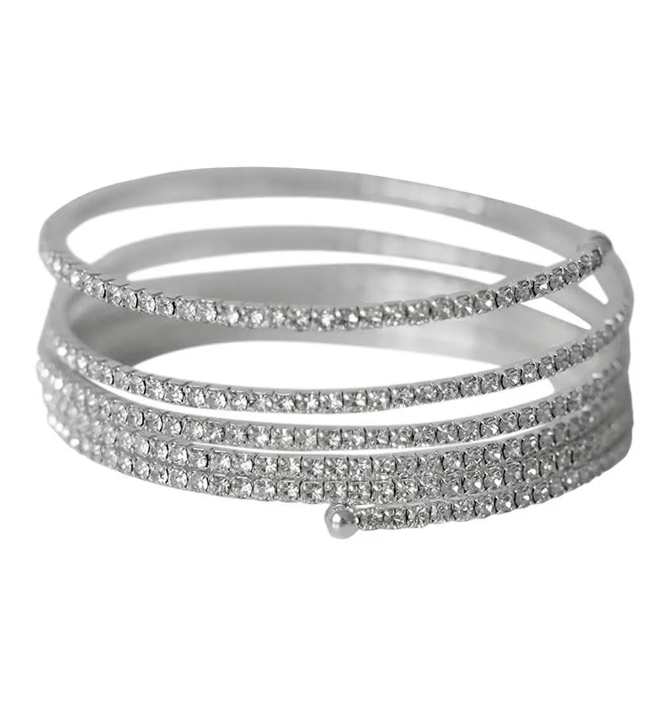 Wos WOS UP Alyona armbånd sølv strass 6 cm