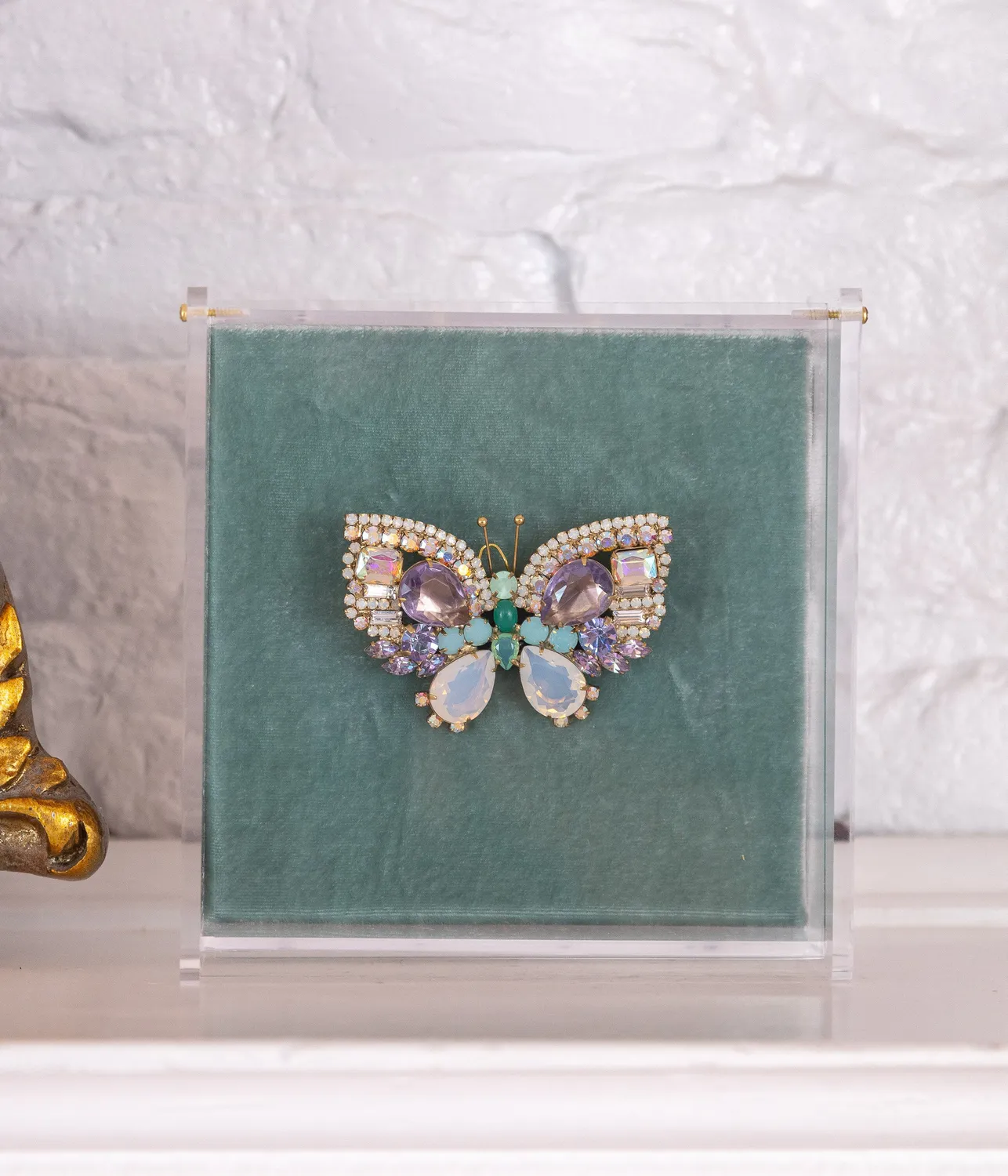 Loren Hope Medium Butterfly brosje krystall fiolett opal