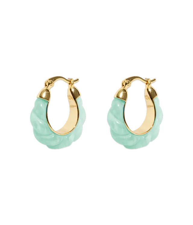 Loren Hope Alani Mint hoop øredobber resin
