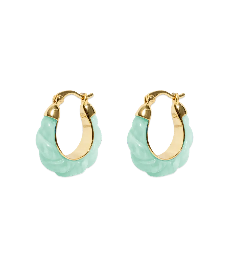 Loren Hope Alani Mint hoop øredobber resin