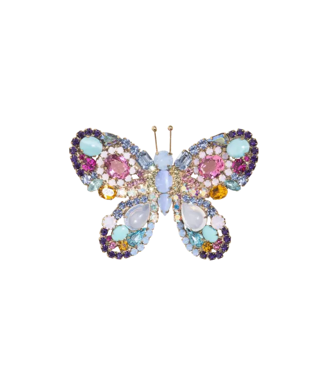 Loren Hope Butterfly brosje medium rose opal