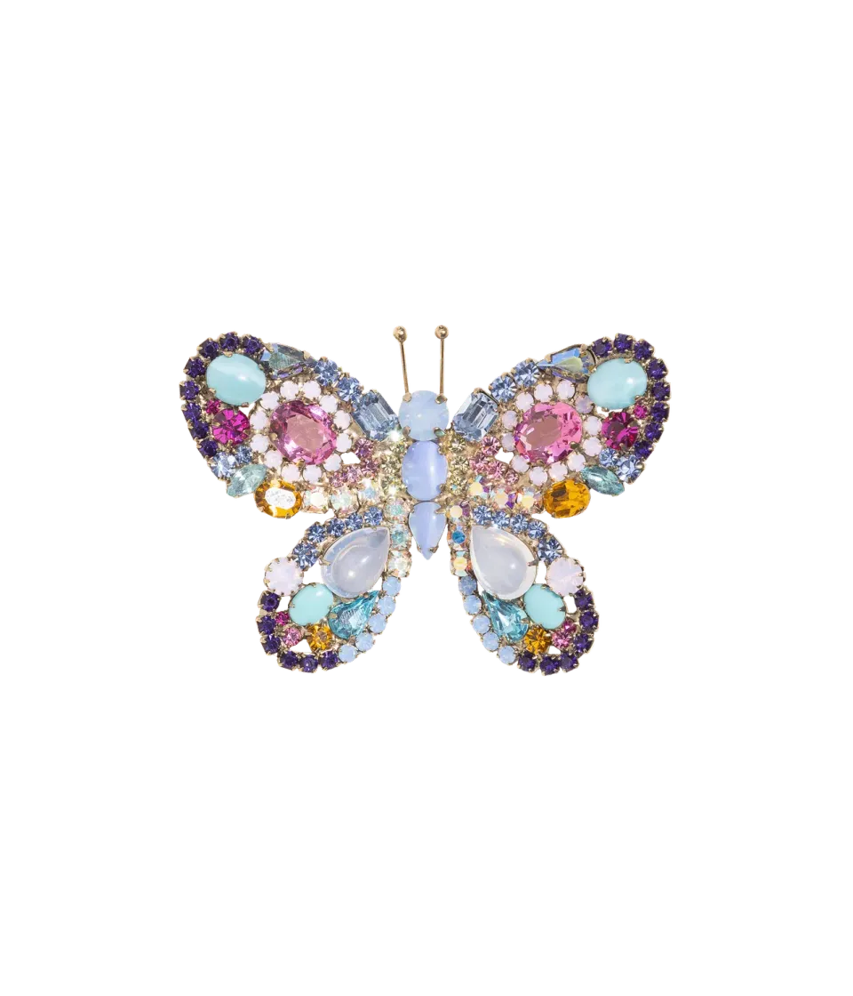 Loren Hope Butterfly brosje medium rose opal