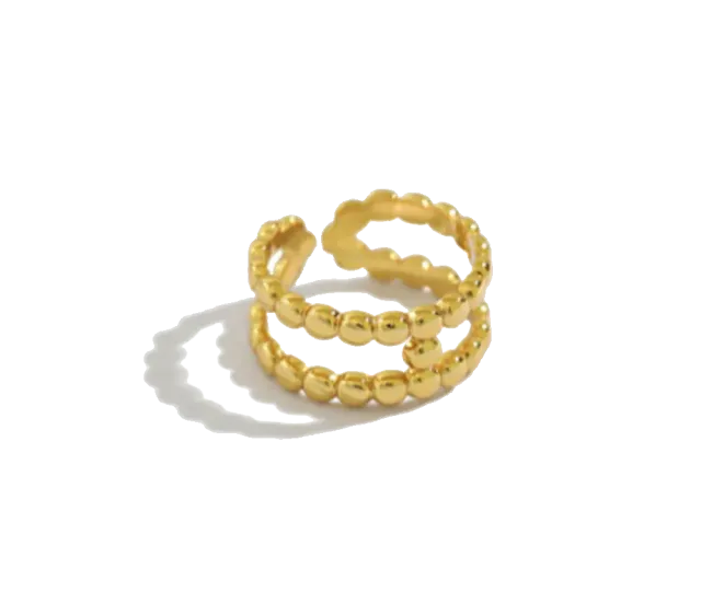 IOAKU Berry Twin ring gull one size justerbar