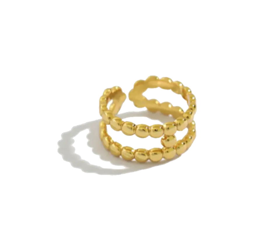 IOAKU Berry Twin ring gull one size justerbar