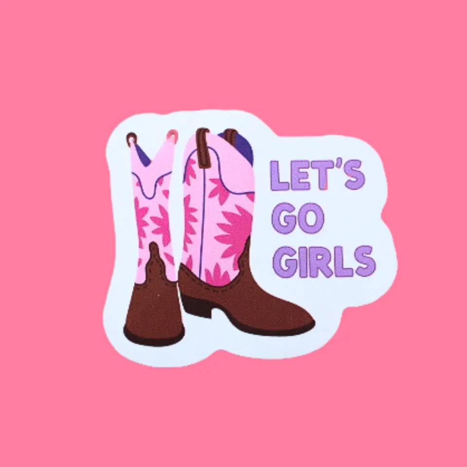 MiniKitty Let's Go Girls klistremerke vinyl vanntett 7,6 cm