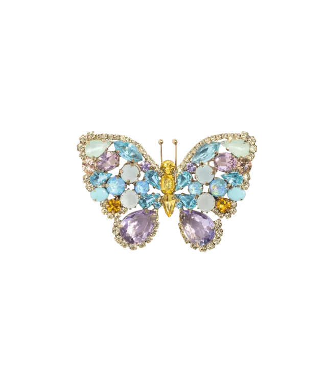 Loren Hope Butterfly brosje aqua medium unik