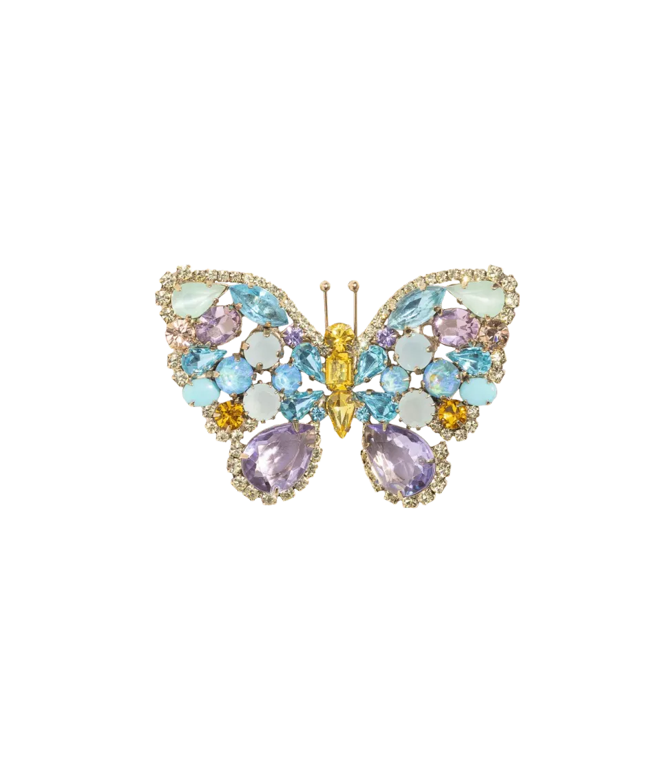 Loren Hope Butterfly brosje aqua medium unik