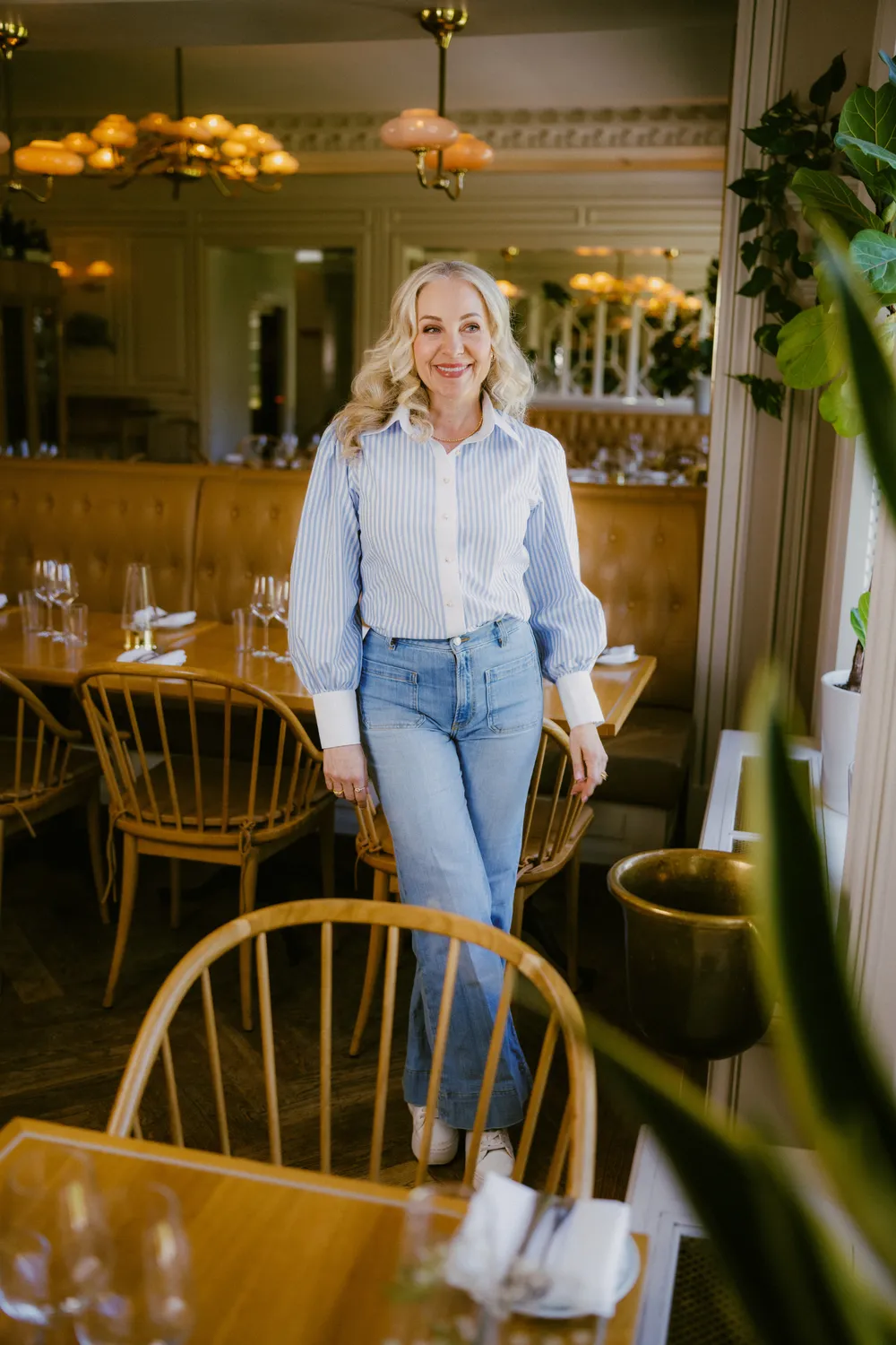 Janne Formoe Lollipopblusen bluse lyseblå str M