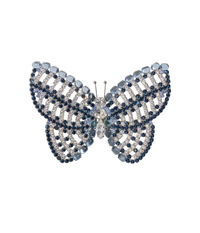 Loren Hope Butterfly XL brosje krystall montana safir
