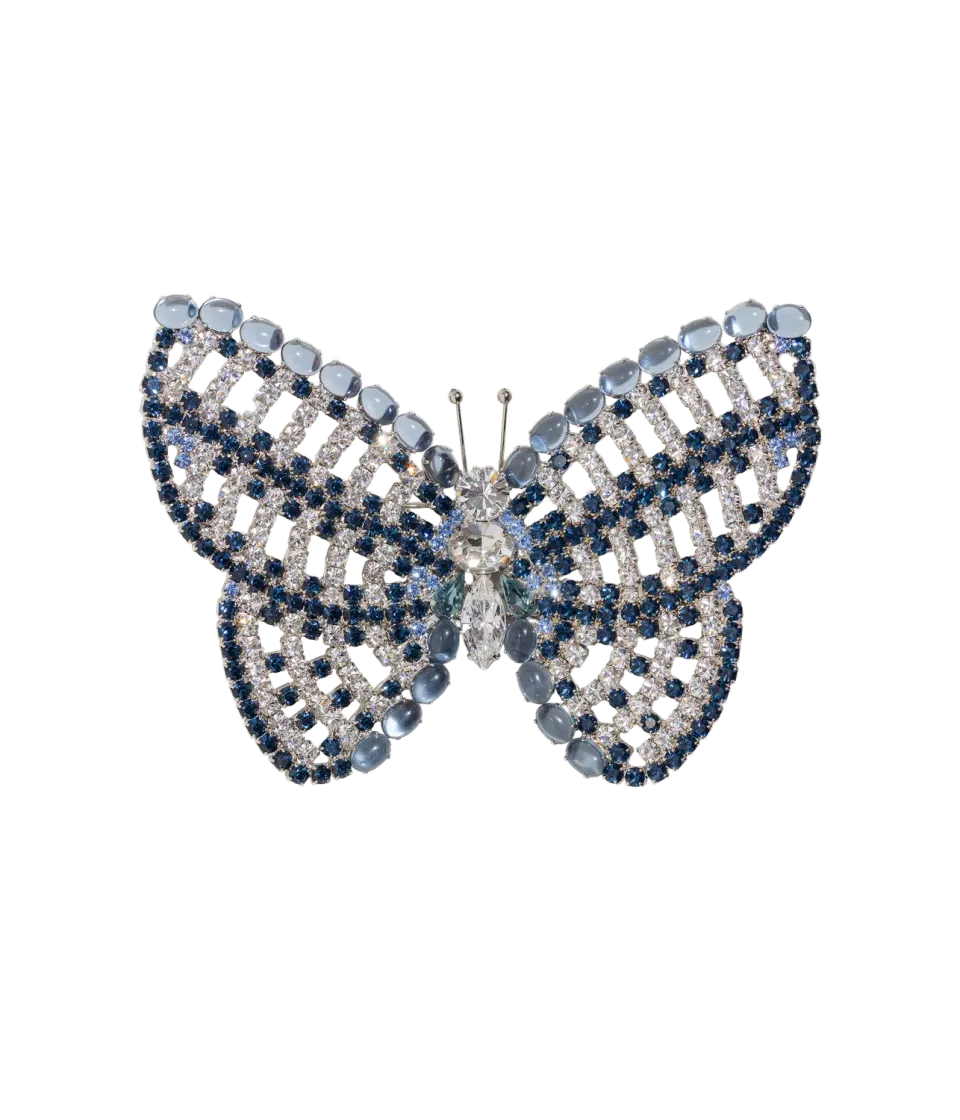 Loren Hope Butterfly XL brosje krystall montana safir
