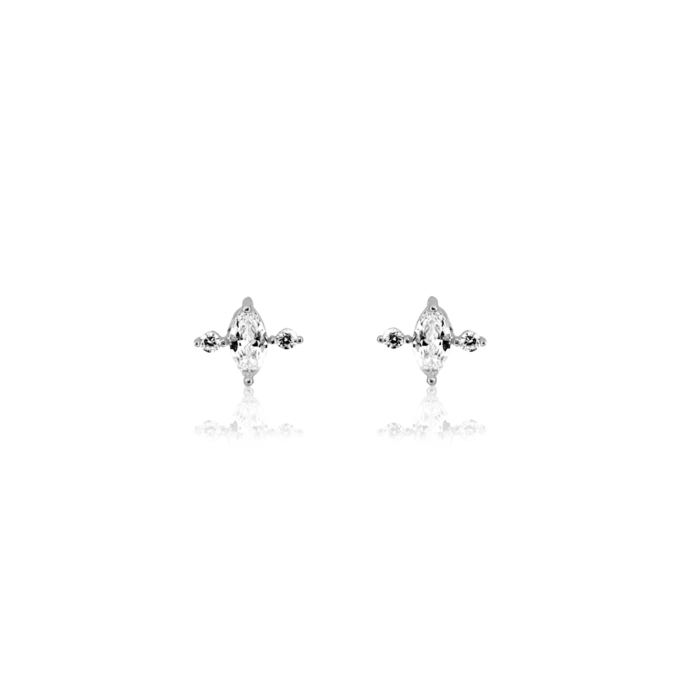 IOAKU Bianca Stud Earrings øredobber gull krystall