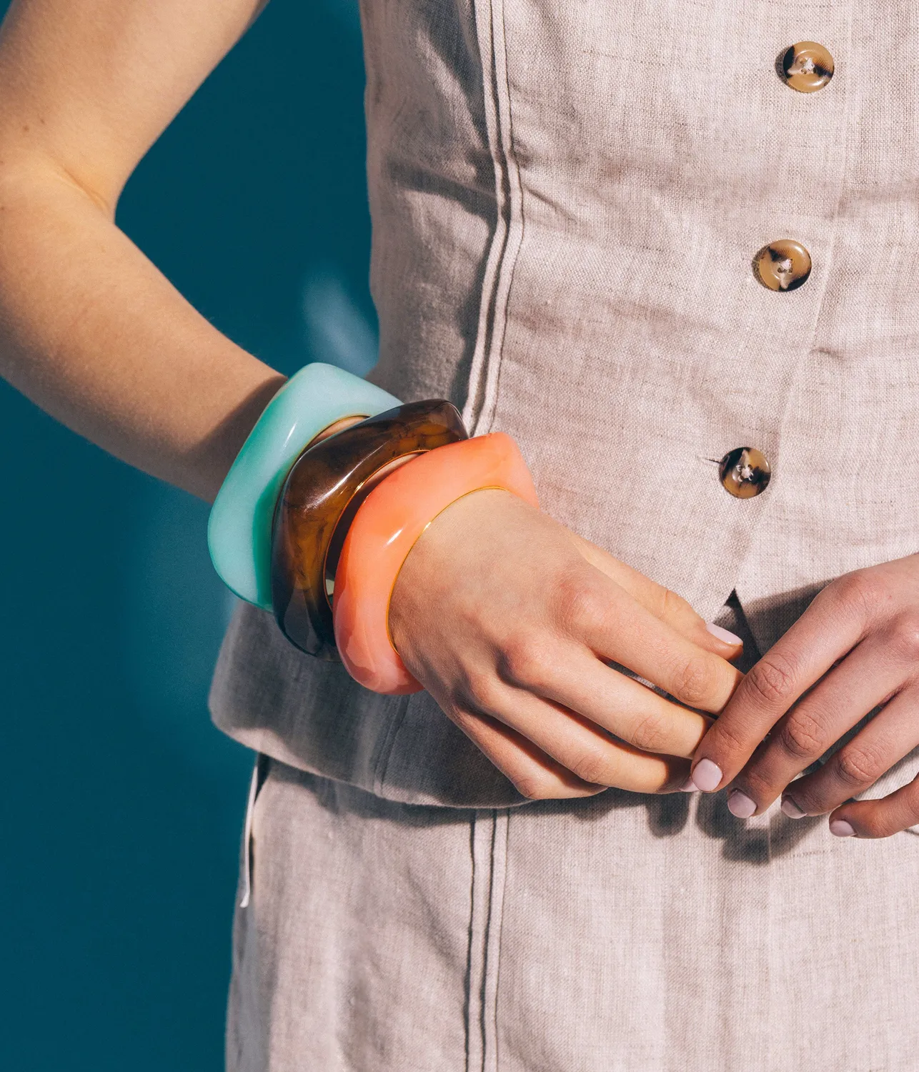Loren Hope Paloma Bangle armring mint resin