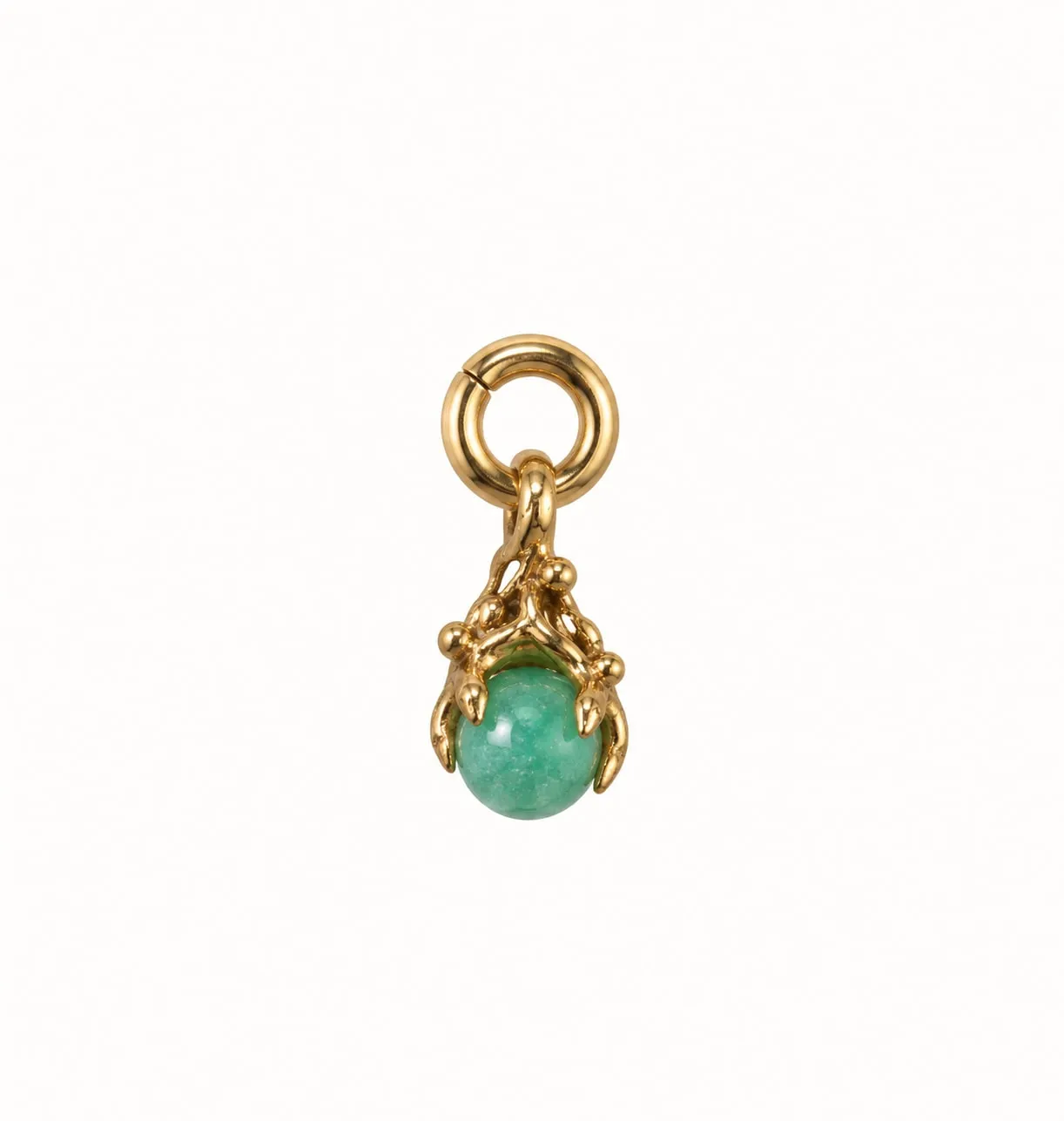 Wos x Bedazzled Månadssten charm april bergkrystall messing