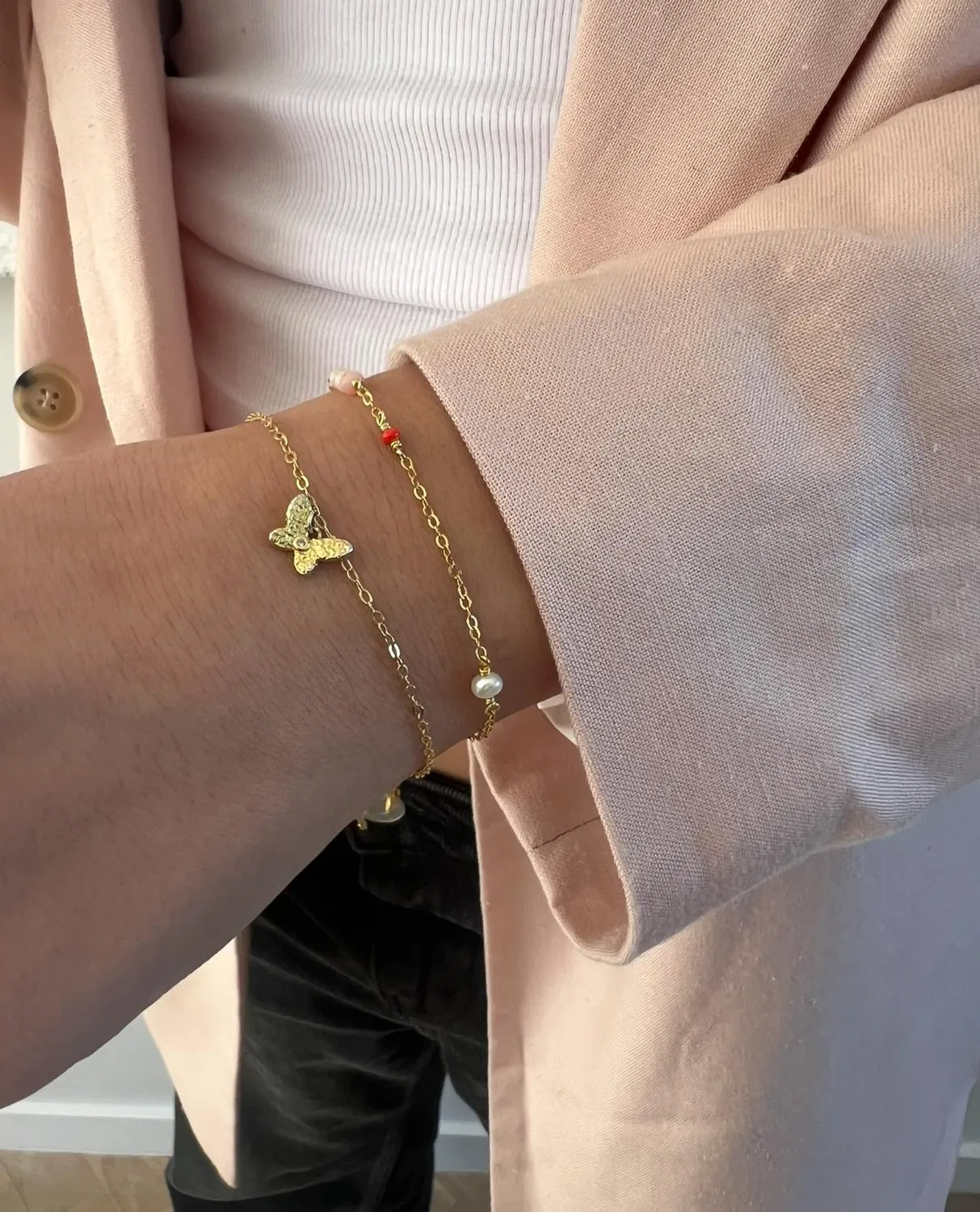 Wioga Sidsel armbånd forgylt 15,5-19 cm zirkonia