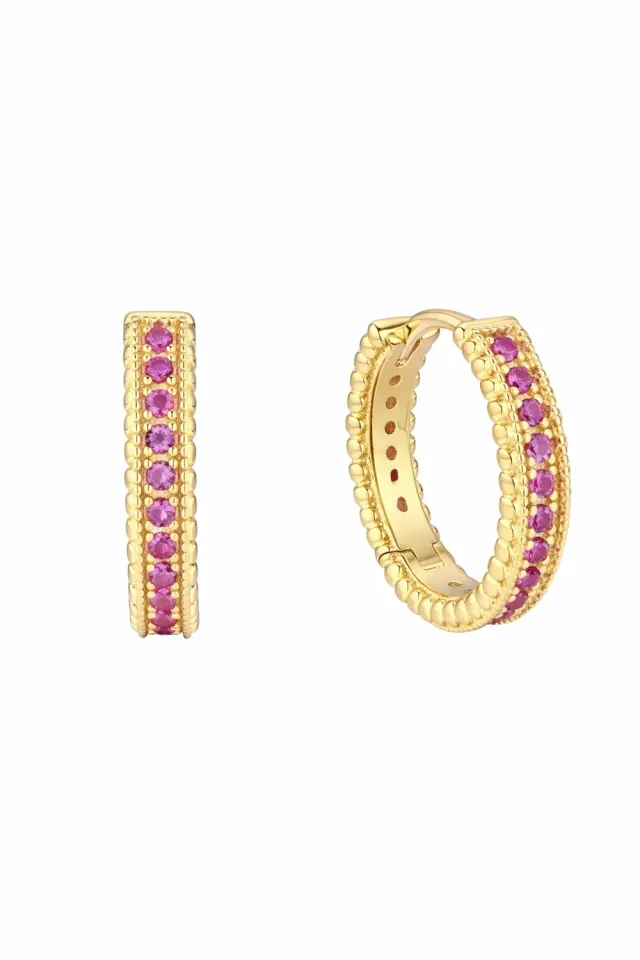 Janne Formoe Line creol rosa forgylt 14 mm