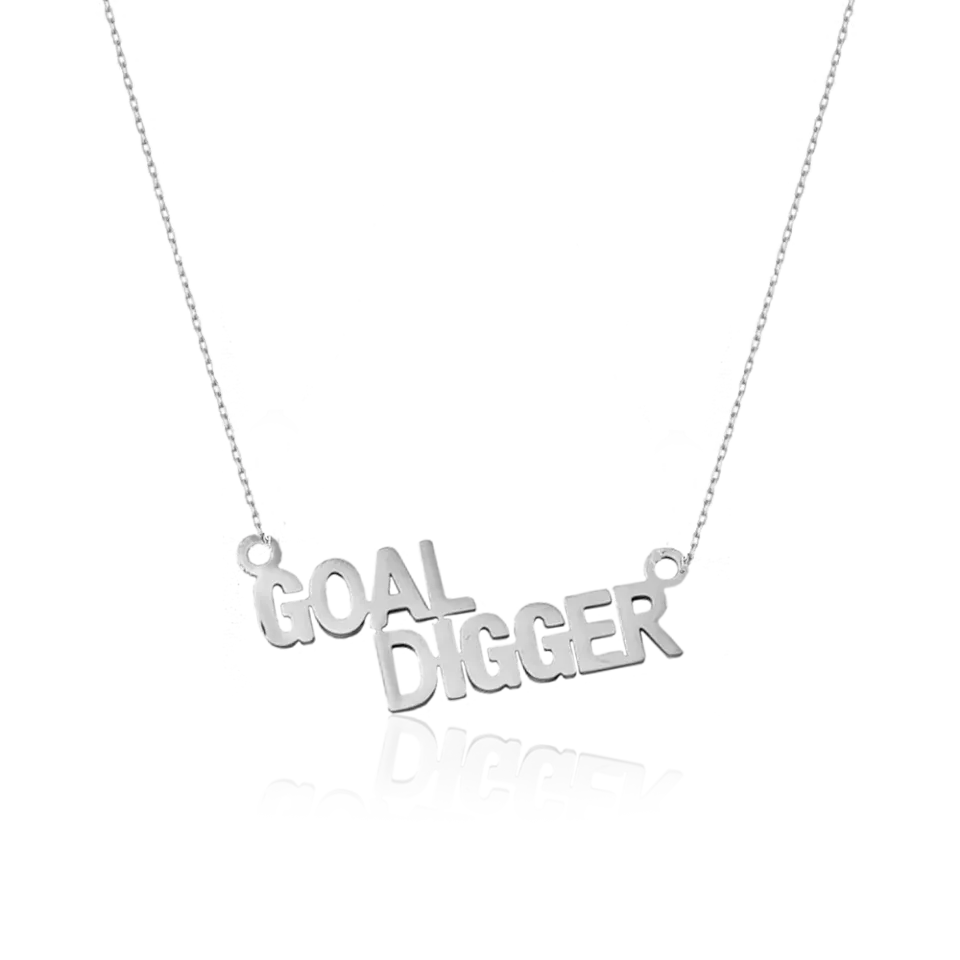 IOAKU Statement Quote Goal Digger halskjede gull 45 cm vannavstøtende