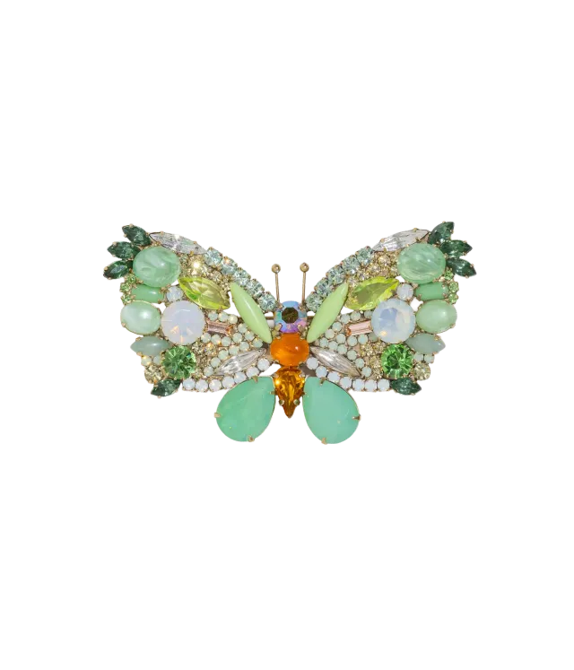 Loren Hope Large Butterfly brosje White Opal unika