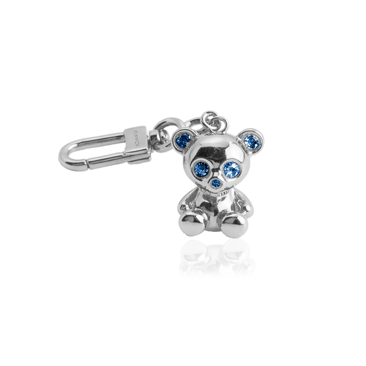 IOAKU Bear Skeleton veskeanheng blå messing 3cm