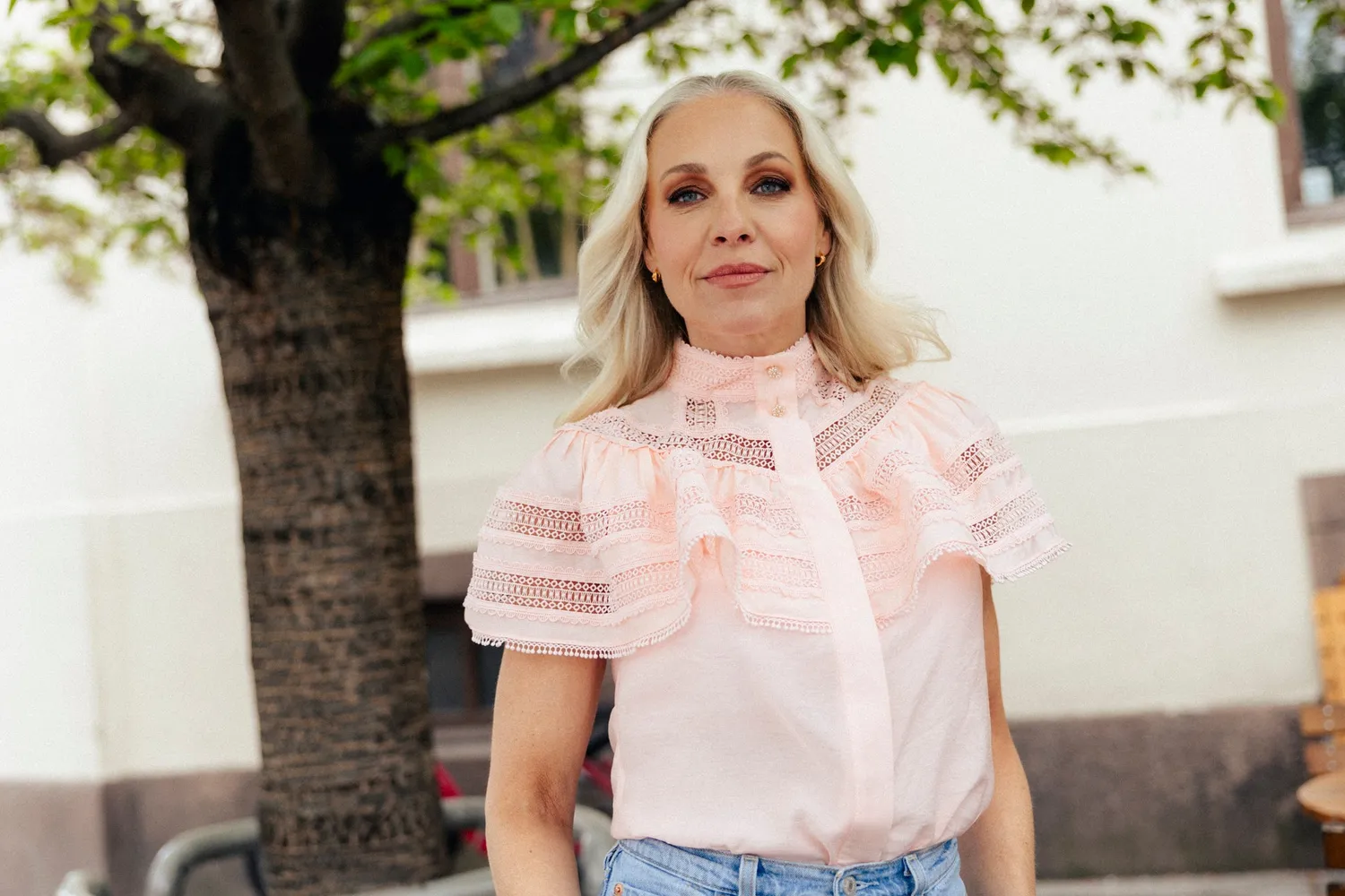 Janne Formoe Ulvifåreklær bluse pearl blush viskose