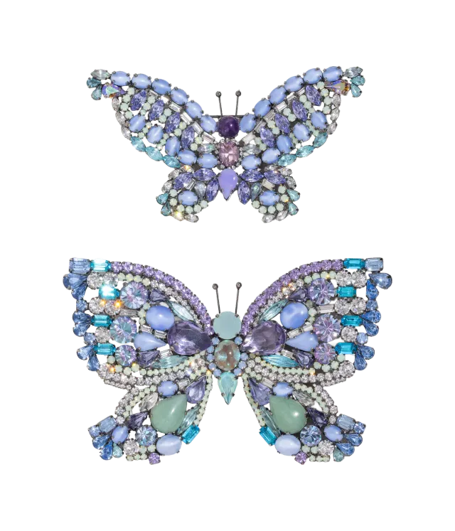 Loren Hope Butterfly Duo brosje ametyst 2-pakning