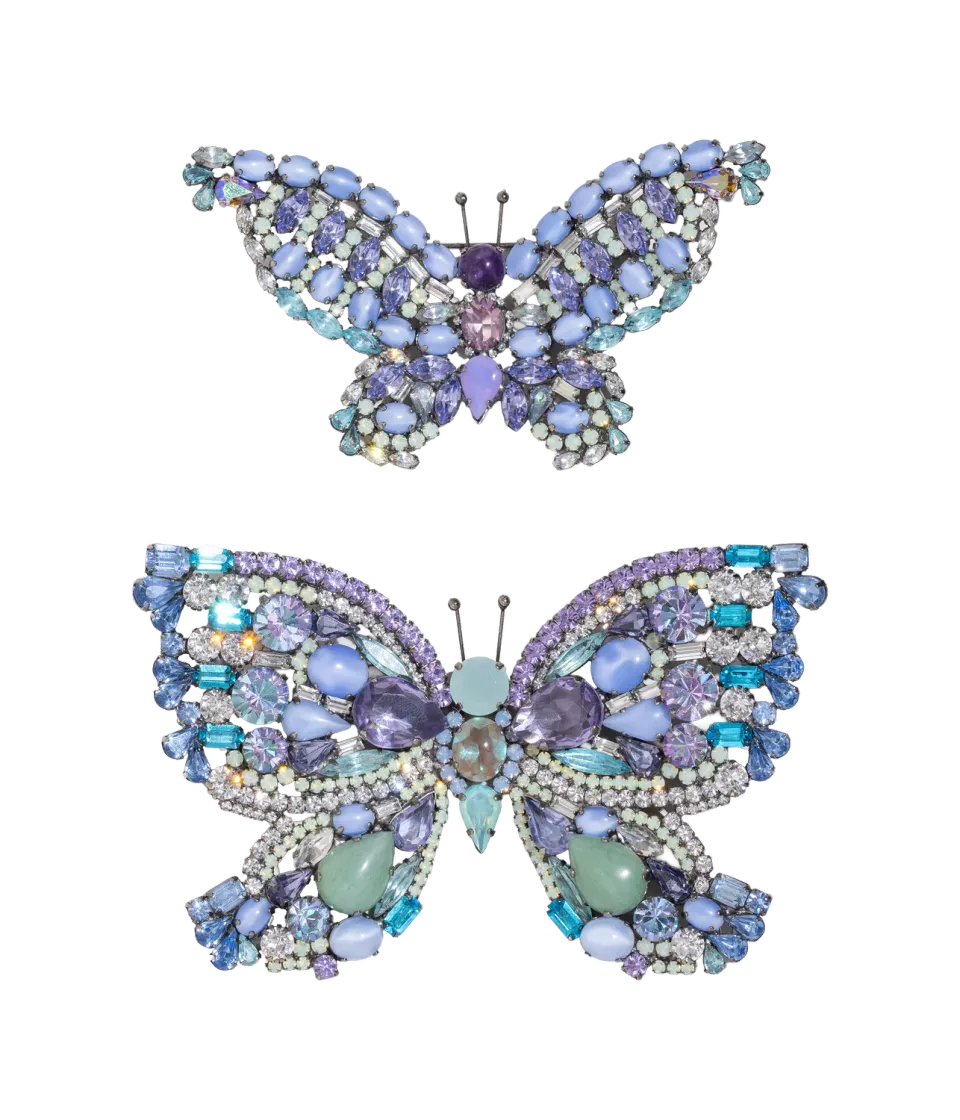 Loren Hope Butterfly Duo brosje ametyst 2-pakning