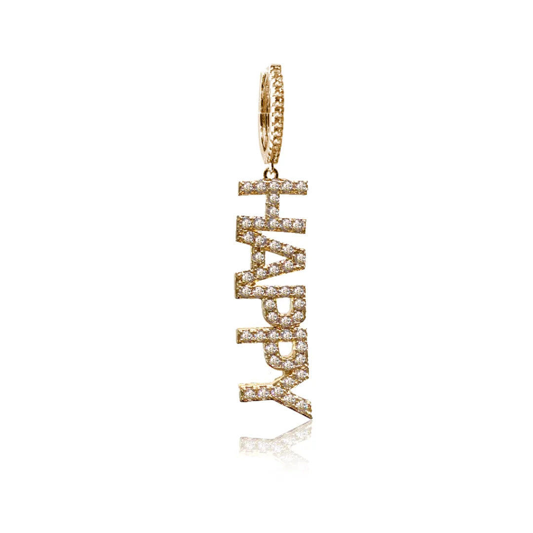 IOAKU Statement Sparkle Hoop øredobb Peace 1 stk