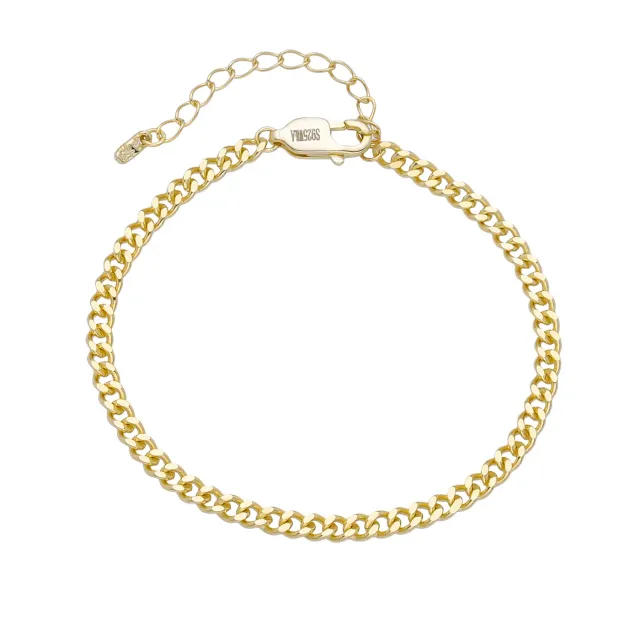 Wioga Hilda armbånd forgylt sølv perle 15,5-18 cm