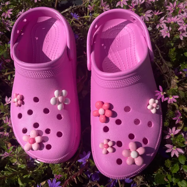 MiniKitty Flower Croc Charms blomst liten hvit
