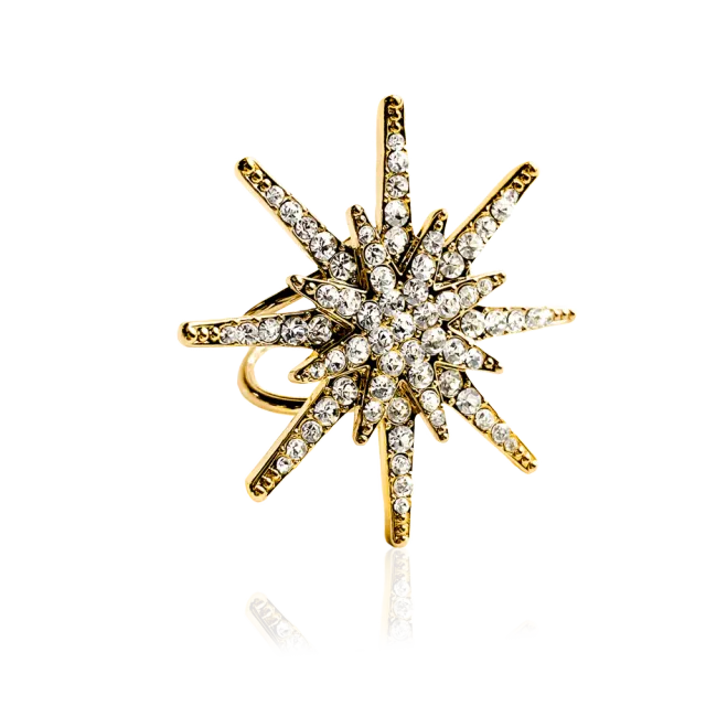 IOAKU Alpha Star ring gull justerbar messing