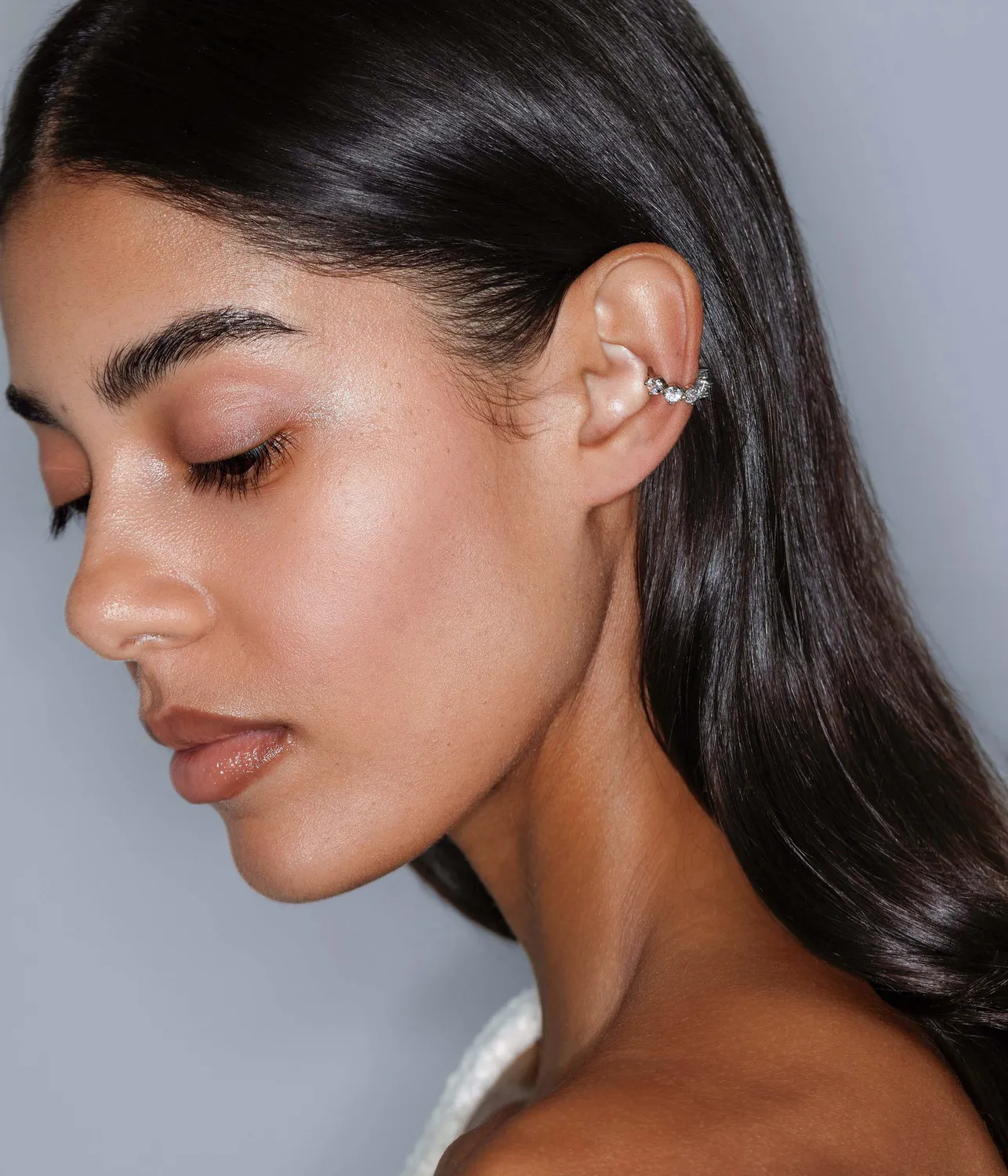 Loren Hope Aura ear cuff crystal gull