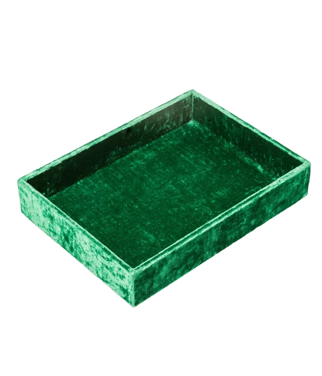 Loren Hope smykkebrett fløyel Emerald med rom