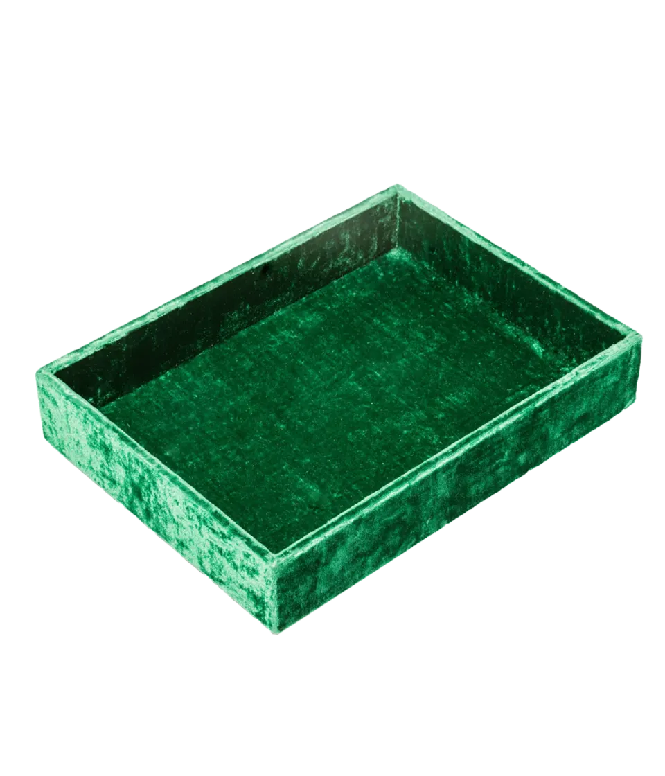 Loren Hope smykkebrett fløyel Emerald med rom