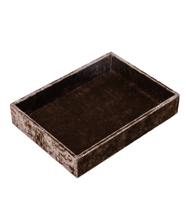 Loren Hope Stackable smykkebrett espresso fløyel
