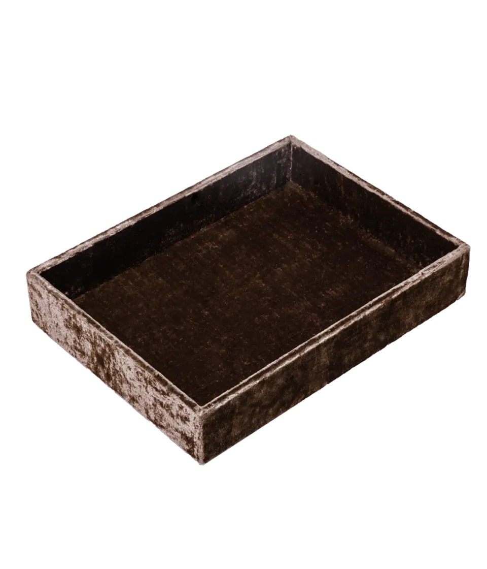 Loren Hope Stackable smykkebrett espresso fløyel
