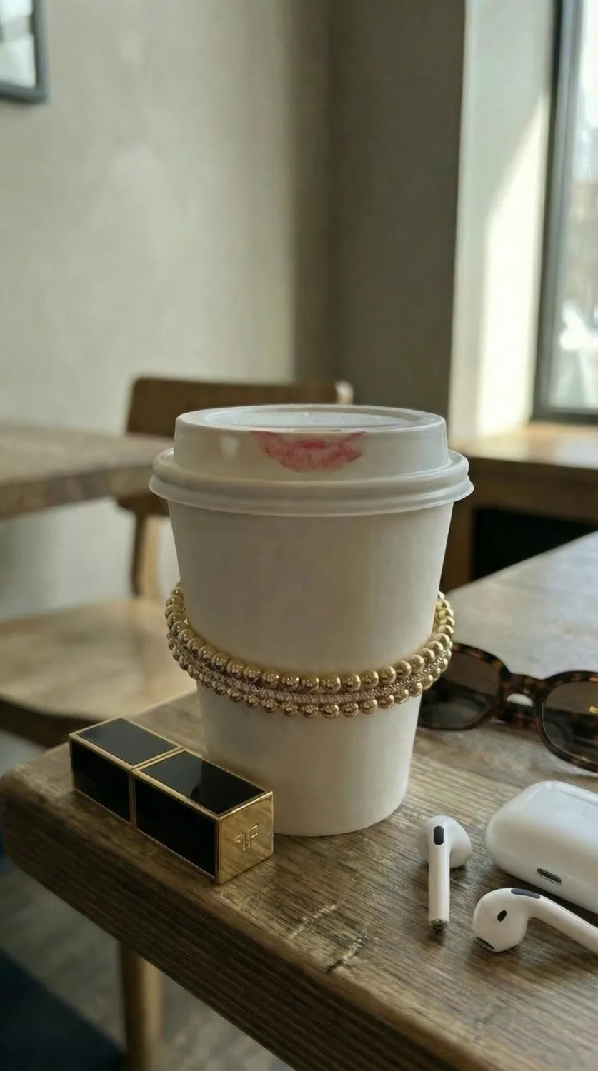 IOAKU Bubble Pavé cuff armbånd gull krystaller