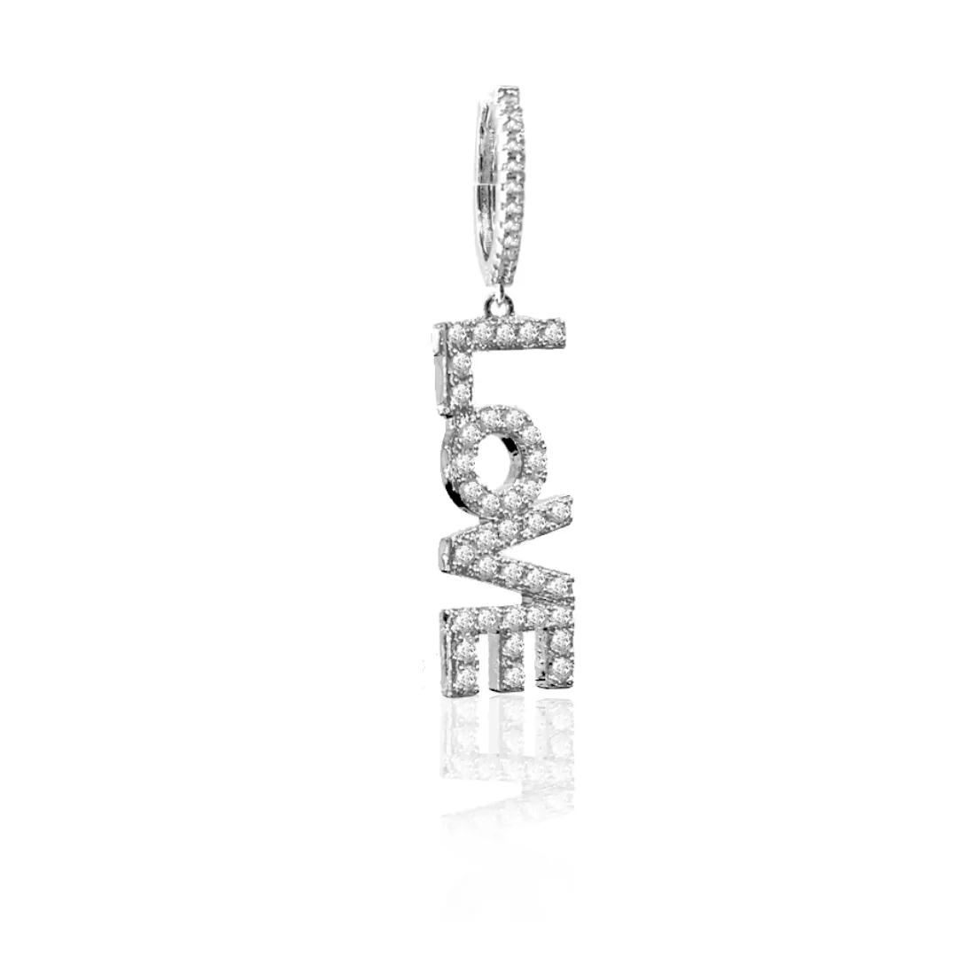 IOAKU Statement Sparkle Hoop øredobb Peace 1 stk
