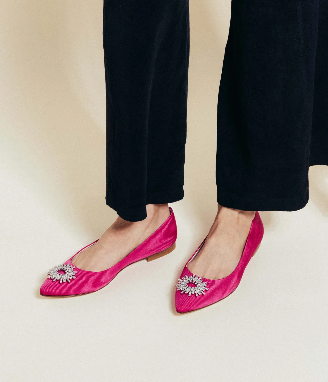 Loren Hope Stevie ballerina rosa silke str 37-41 spiss