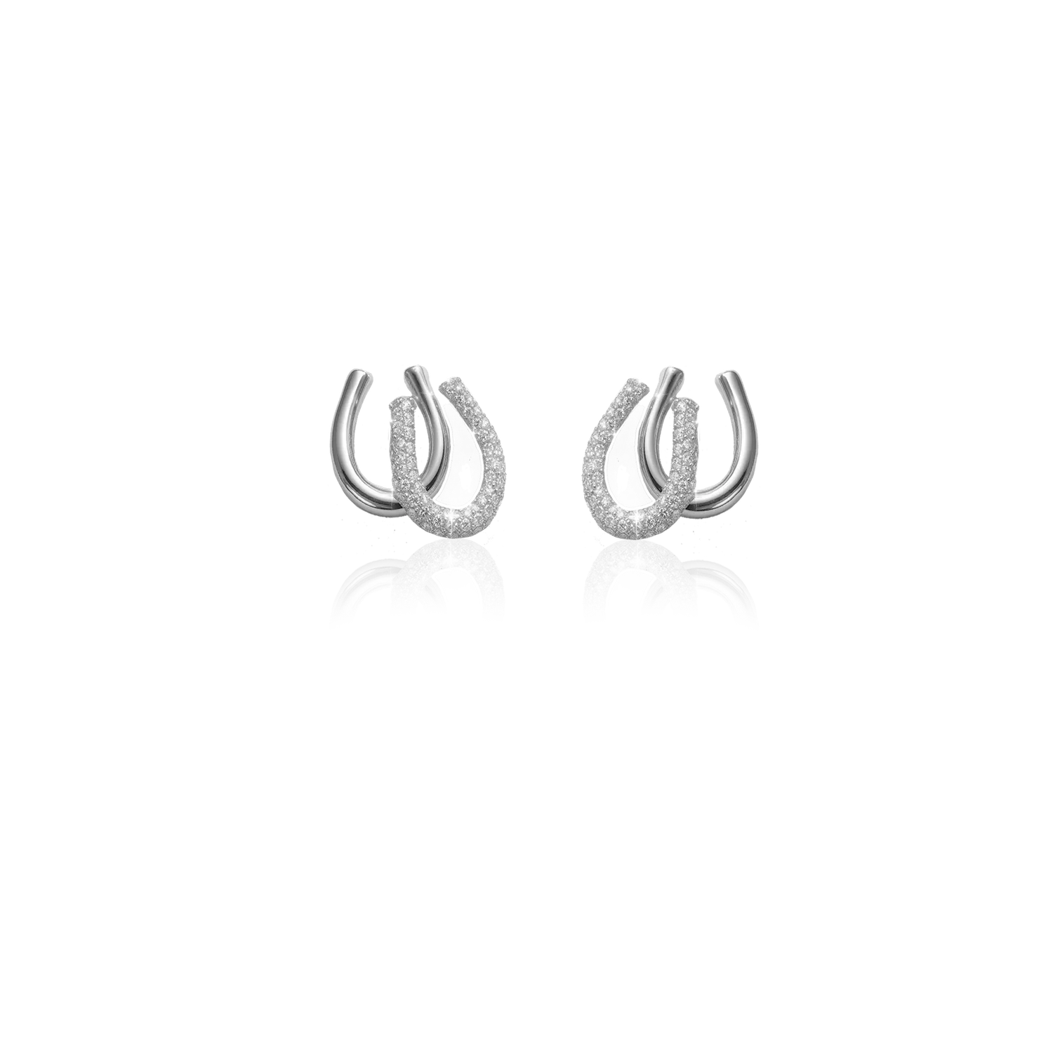 IOAKU Horseshoe Sparkle studs øredobber gull nikkel­fri