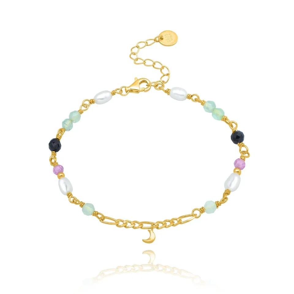 Wioga Estelle armbånd forgylt 15,5-18 cm