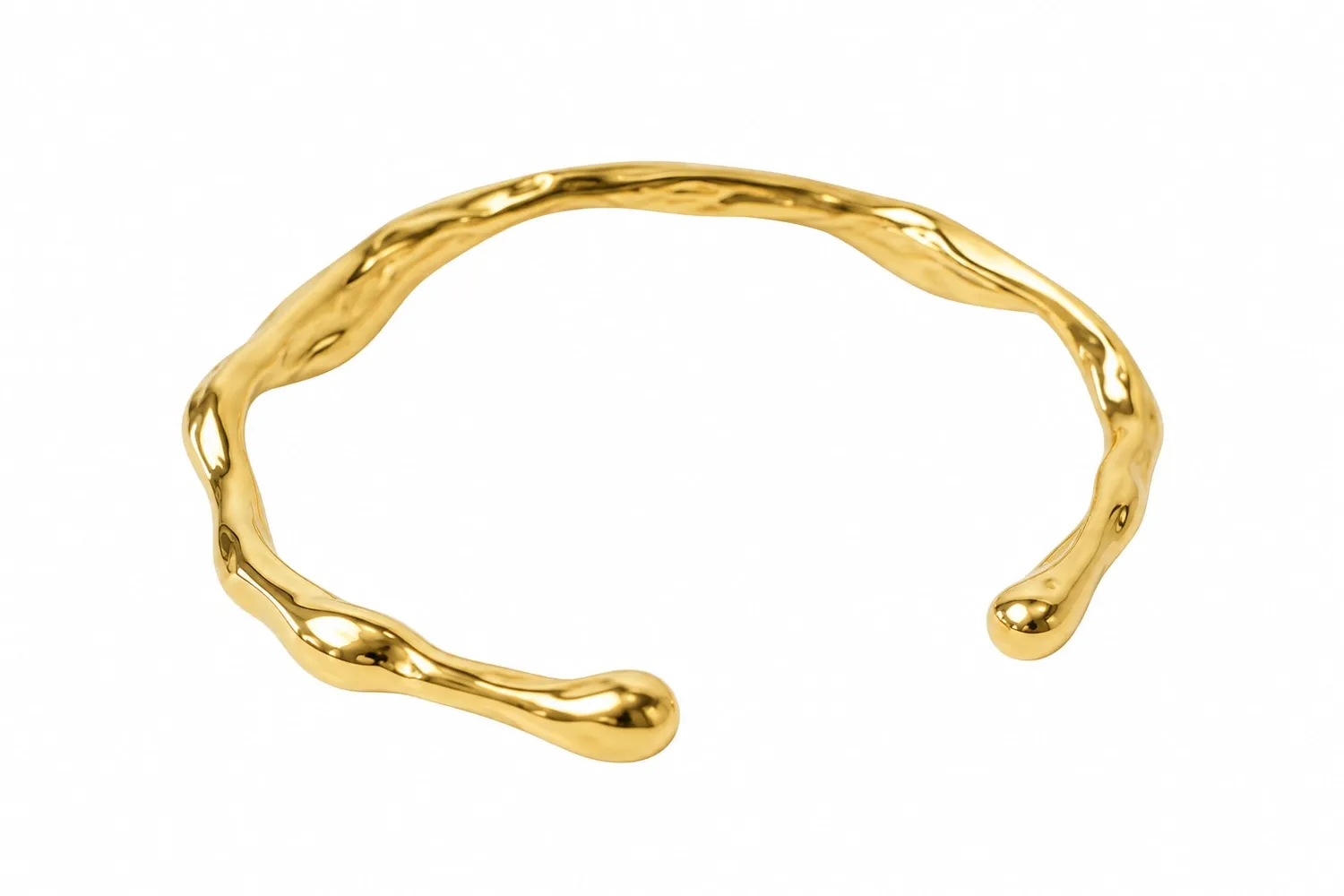 Wos Klara armbånd gull bølge 6,5 cm 18K
