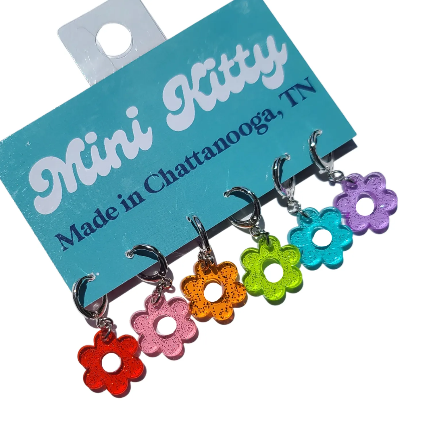 MiniKitty Glitter Jelly Daisies hoops regnbuemiks