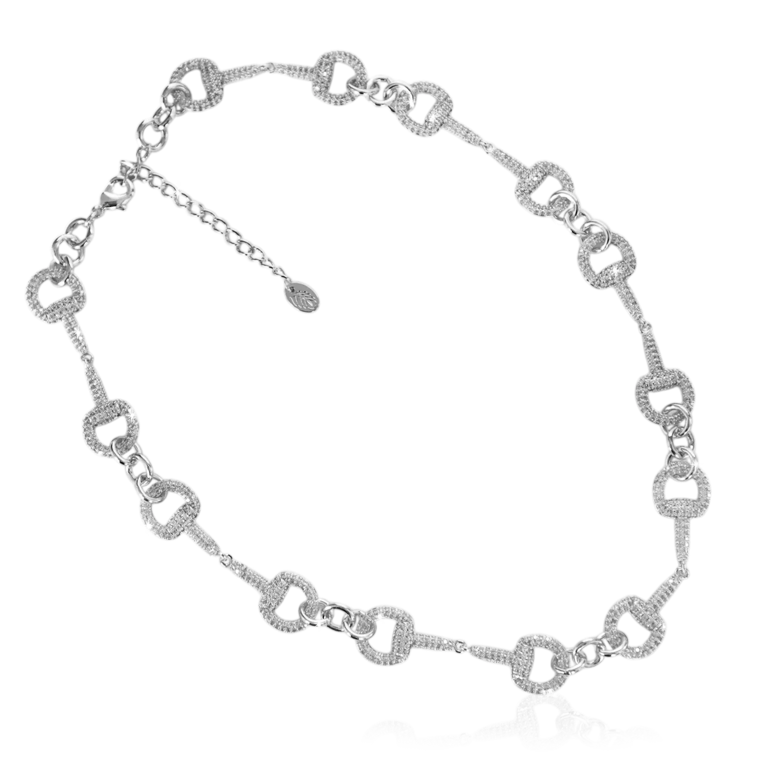 IOAKU Horsebit Bulky Sparkle halskjede gull
