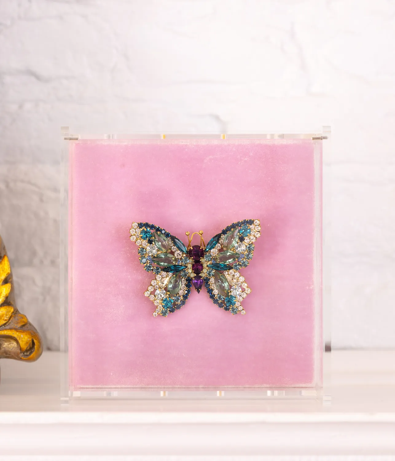 Loren Hope Medium Butterfly brosje Smoked Sapphire unik